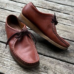 Vintage Clarks Wallabees Cognac Ankle Boots size 10